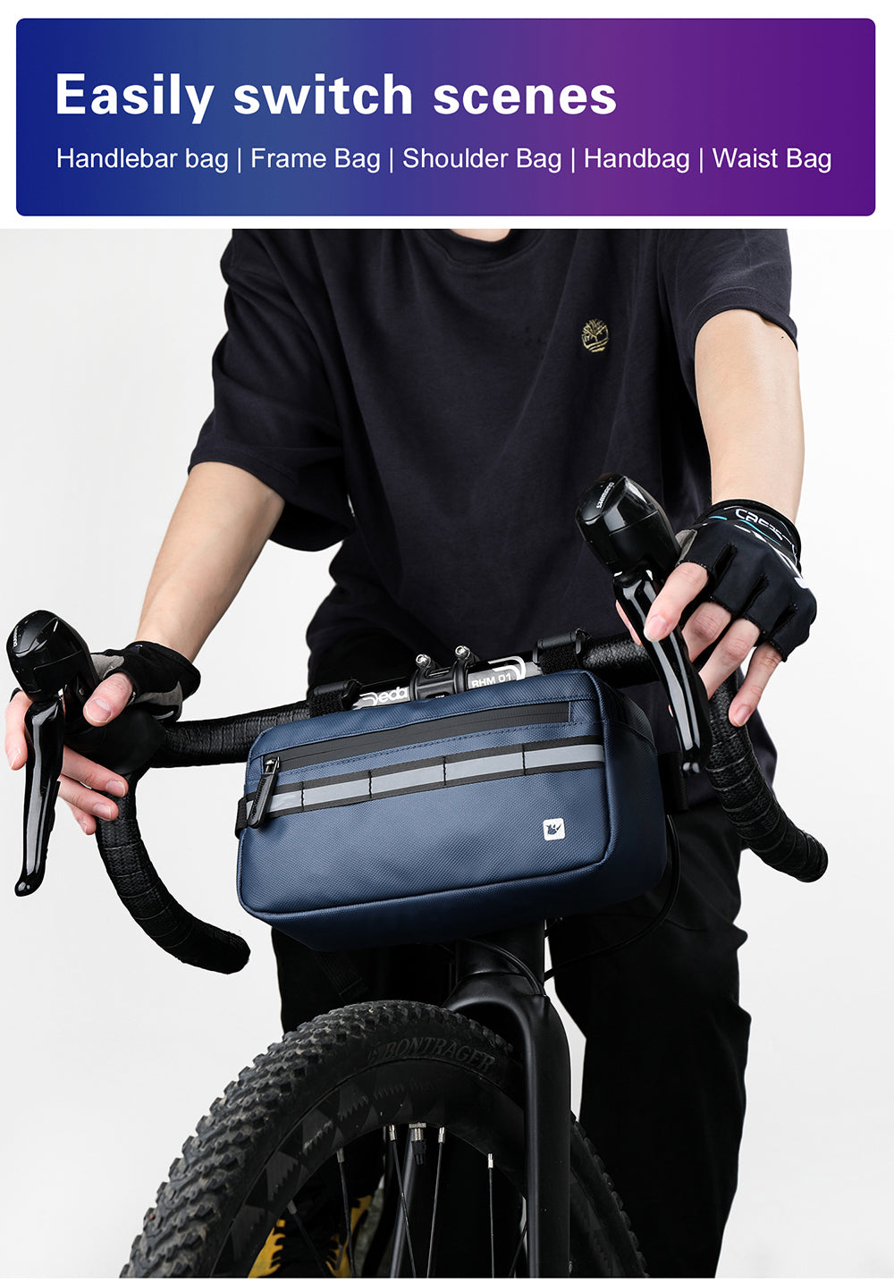 3 Liter Bike Handlebar Bag Front Bag