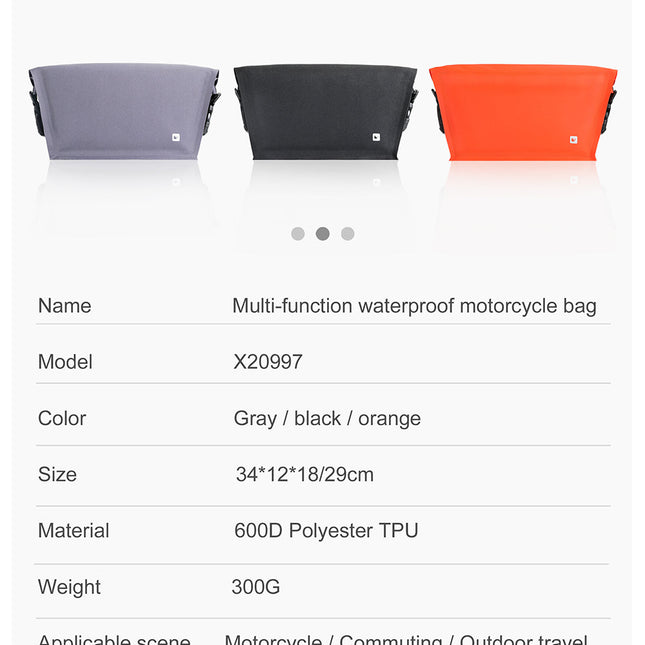 Insulated TPU Handlebar Bag