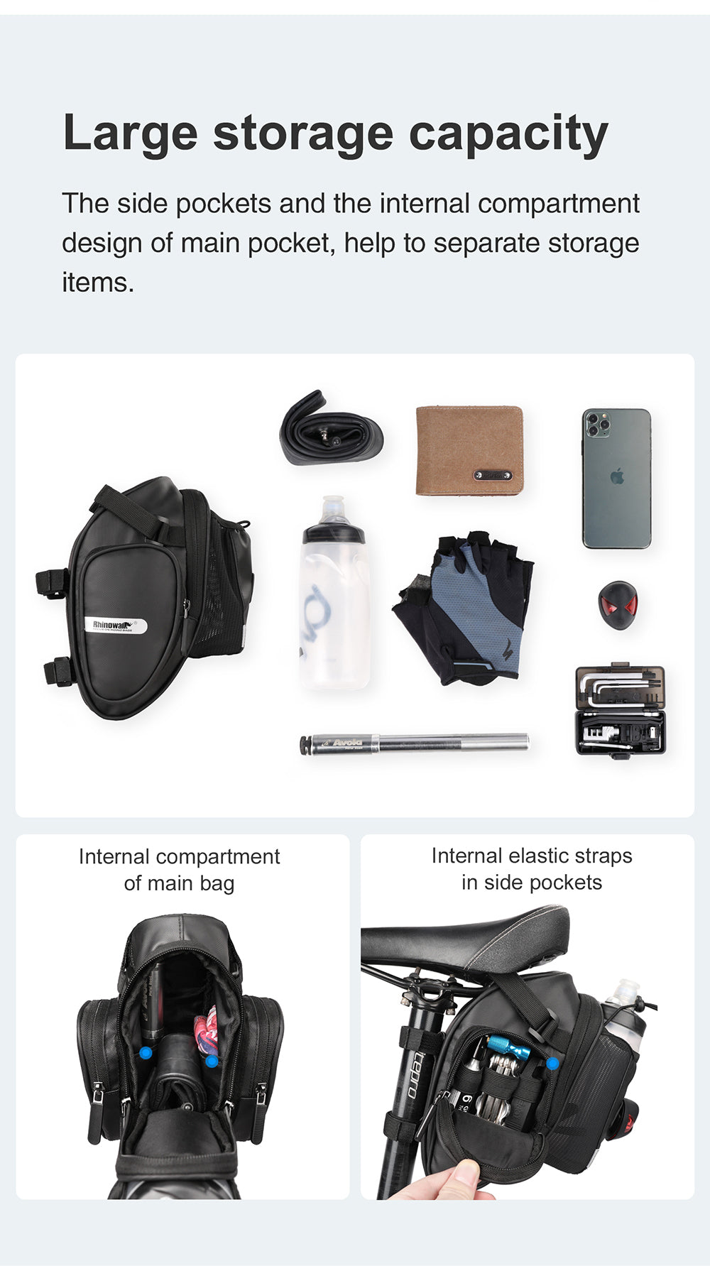 Water Resistant Bike Saddle Bag