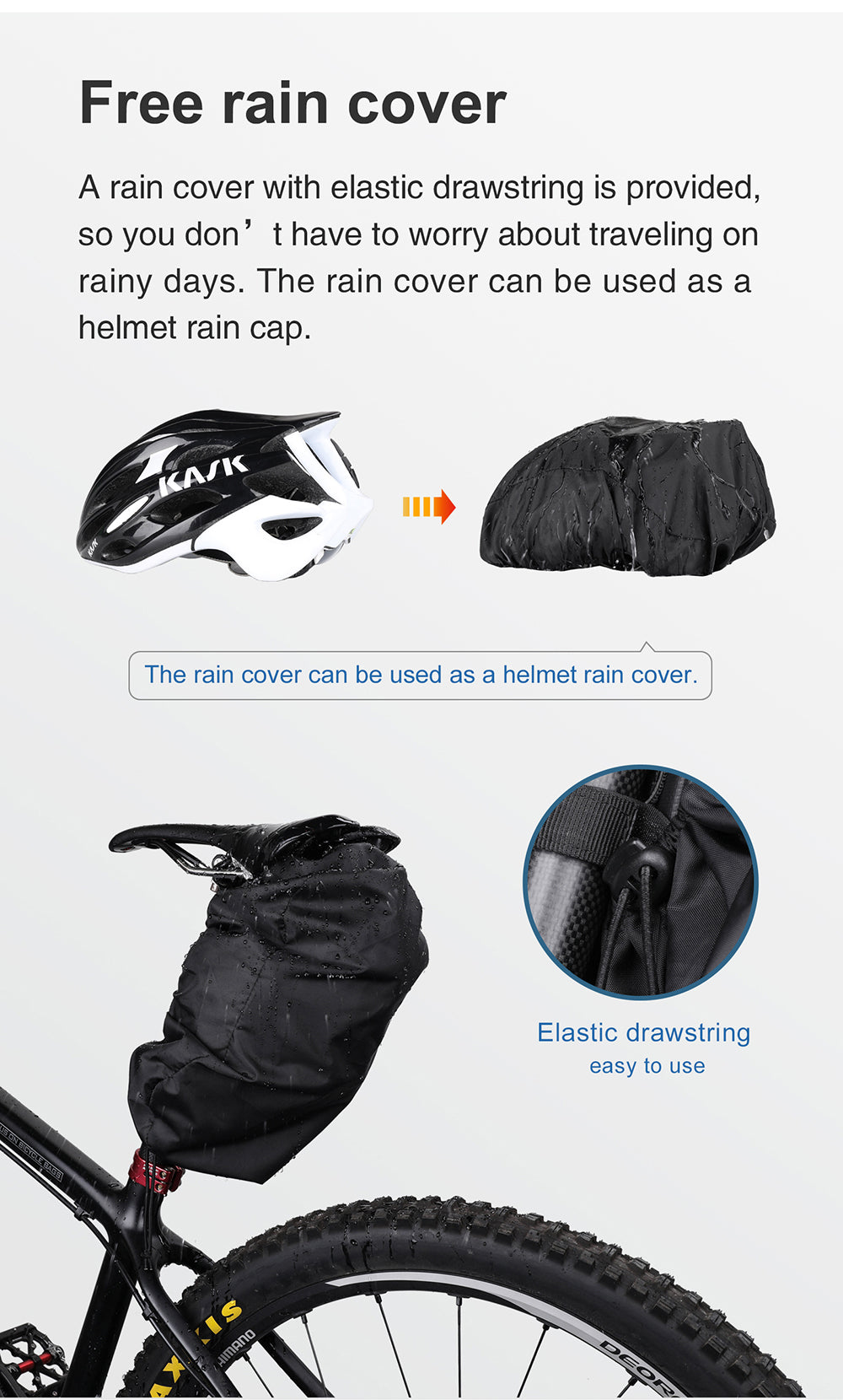 bicycle bag rain cover Water Resistant Bike Saddle Bag