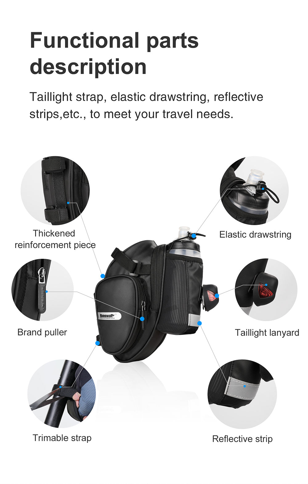 Water Resistant Bike Saddle Bag