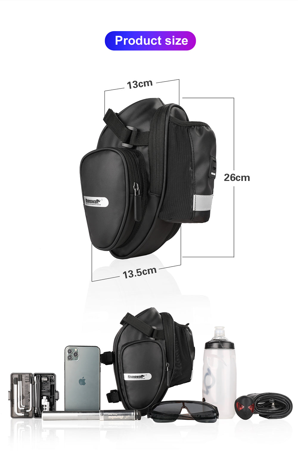 Water Resistant Bike Saddle Bag