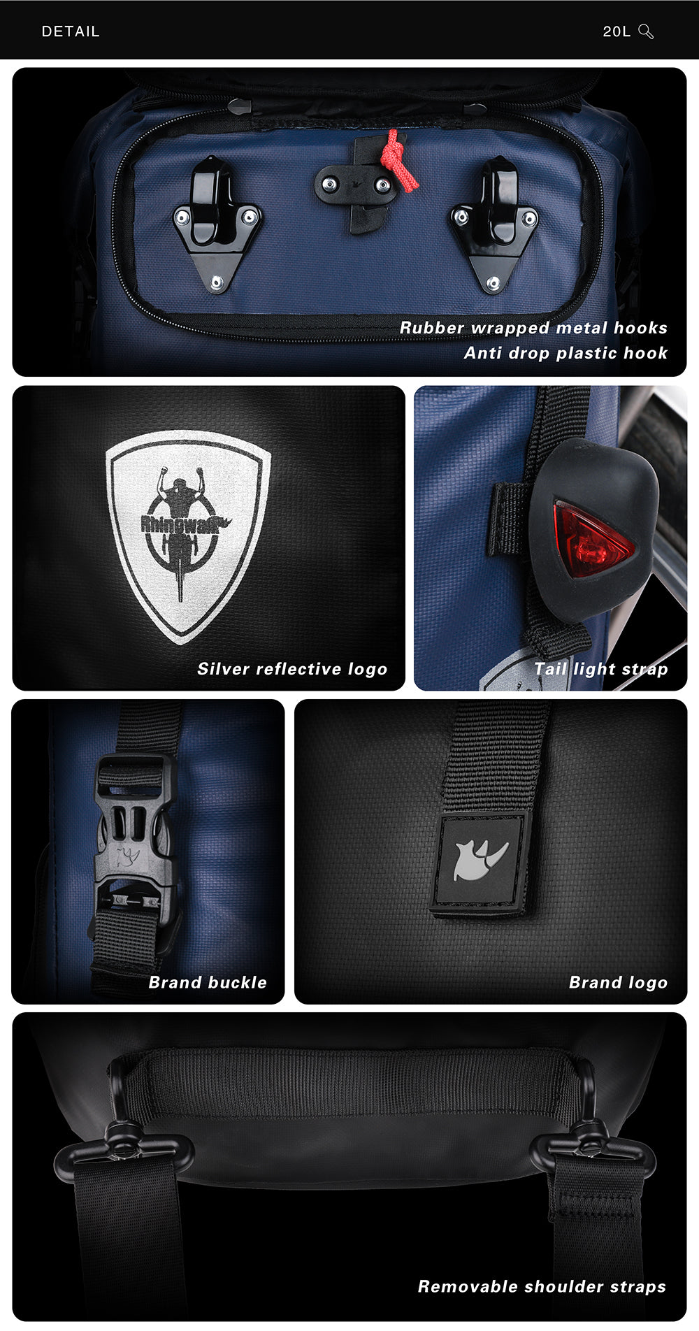 20 Liter Bicycle Urban Commute Pannier Bag