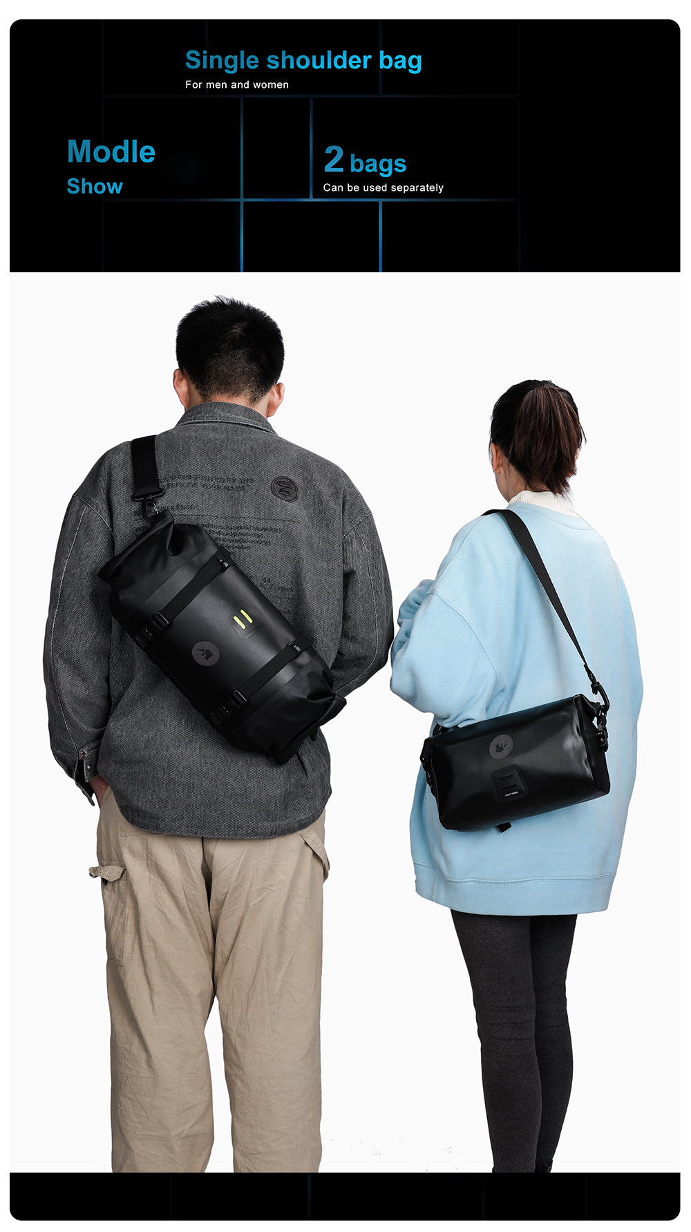 12 Liter 2-piece Handlebar Roll Pack - includes 5 spacers