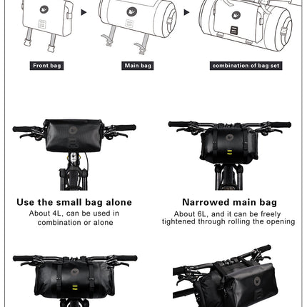 12 Liter 2-piece Handlebar Roll Pack - includes 5 spacers