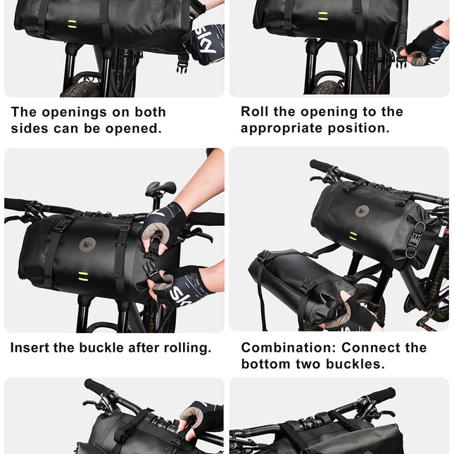 12 Liter 2-piece Handlebar Roll Pack - includes 5 spacers