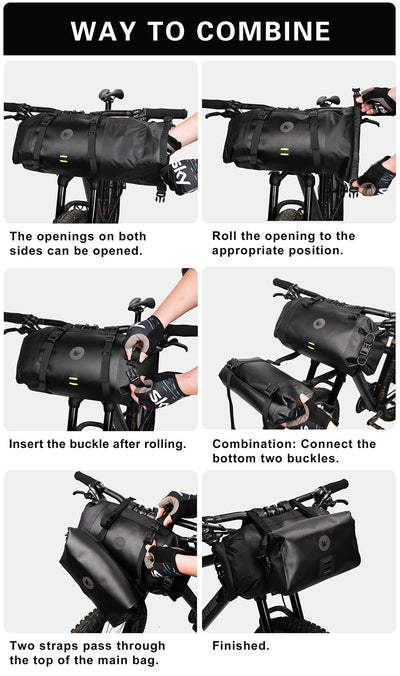 12 Liter 2-piece Handlebar Roll Pack - includes 5 spacers