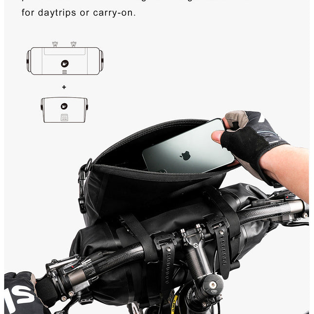 12 Liter 2-piece Handlebar Roll Pack - includes 5 spacers