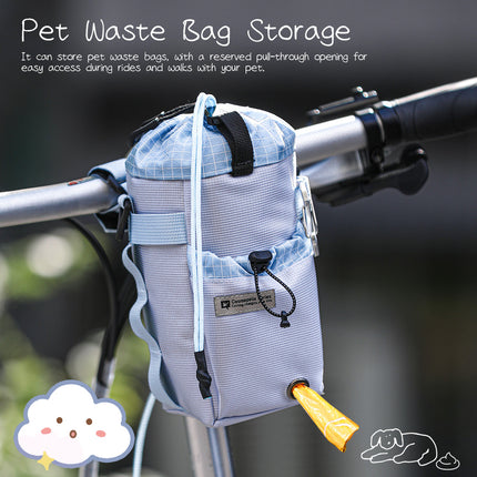 Pet waste bag storage outlet on the Rhinowalk bike bottle bag