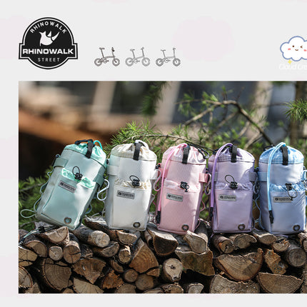 Five pastel color options for the Rhinowalk Cosmopolis bike bottle bag