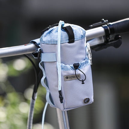 Soda Sky bike bottle bag mounted on a bicycle