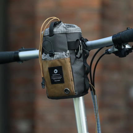 Rhinowalk BCT0214 Wilderness Signal insulated bike bottle bag mounted on a handlebar