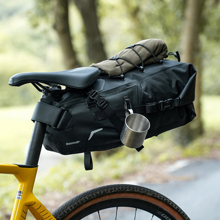 Rhinowalk BGY0059 11L waterproof bike saddle bag mounted for bikepacking