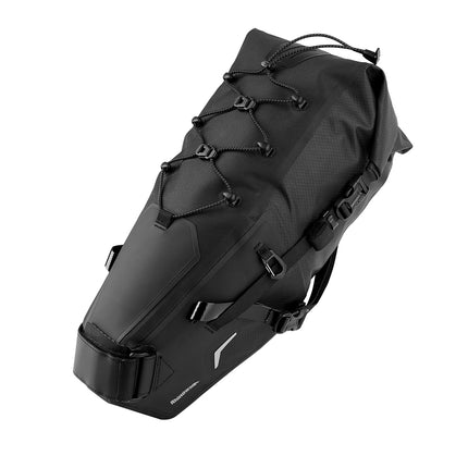 Black Rhinowalk BGY0059 waterproof bicycle saddle bag left side view