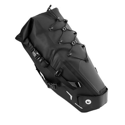 Black Rhinowalk BGY0059 waterproof bicycle saddle bag right side view