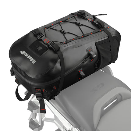 Black Rhinowalk 26L waterproof motorcycle backpack and tail bag product view 8