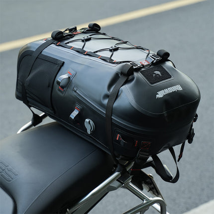 Rhinowalk 26L waterproof motorcycle backpack and tail bag lifestyle view 21