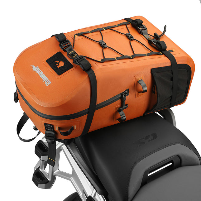 Orange Rhinowalk 26L waterproof motorcycle backpack and tail bag product view 16
