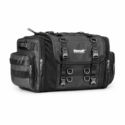 Rhinowalk MTR4045 expandable 33L to 45L motorcycle tail bag in black