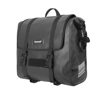 Black MTR2030 motorcycle side bag angled product view