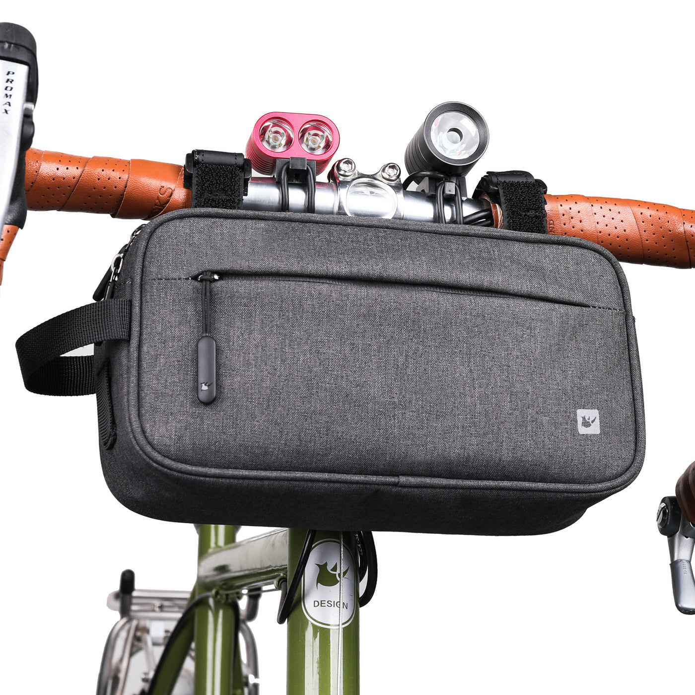 Rhinowalk Bike Handlebar Bag, Multifunctional Waterproof Mountain Bike Crossbar Front Bag Road Bike Basket Bicycle Frame Bag Waist Shoulder Bag
