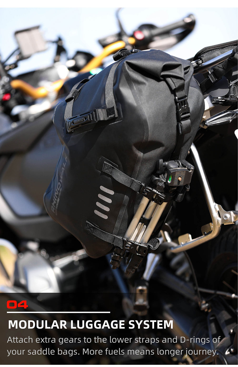 Waterproof Motorcycle Pannier Side Bag 18 28 48L Pair Rackless