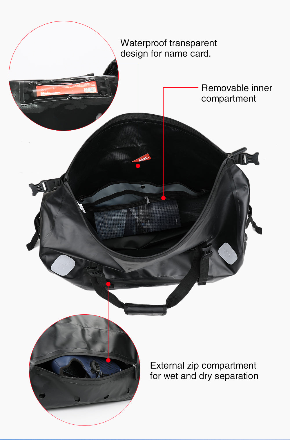 65L Waterproof Motorcycle Duffle Bag