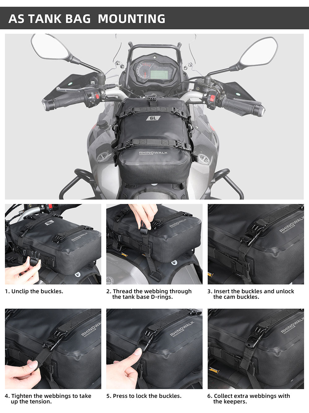 6L Waterproof Crash Bar Bags – Rhinowalk Official Store
