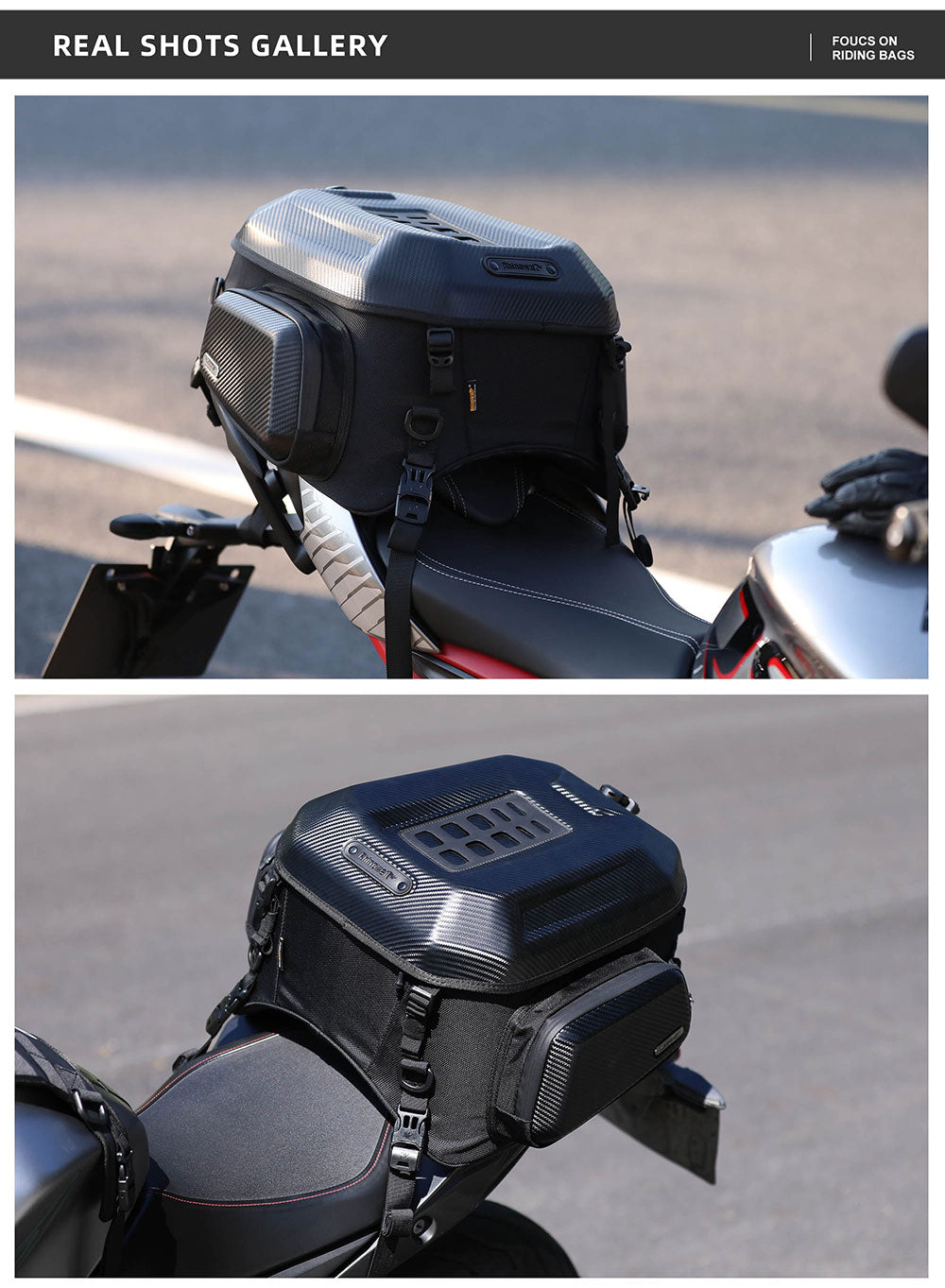 23L-35L Hard Shell Tail  Bag with Expandable