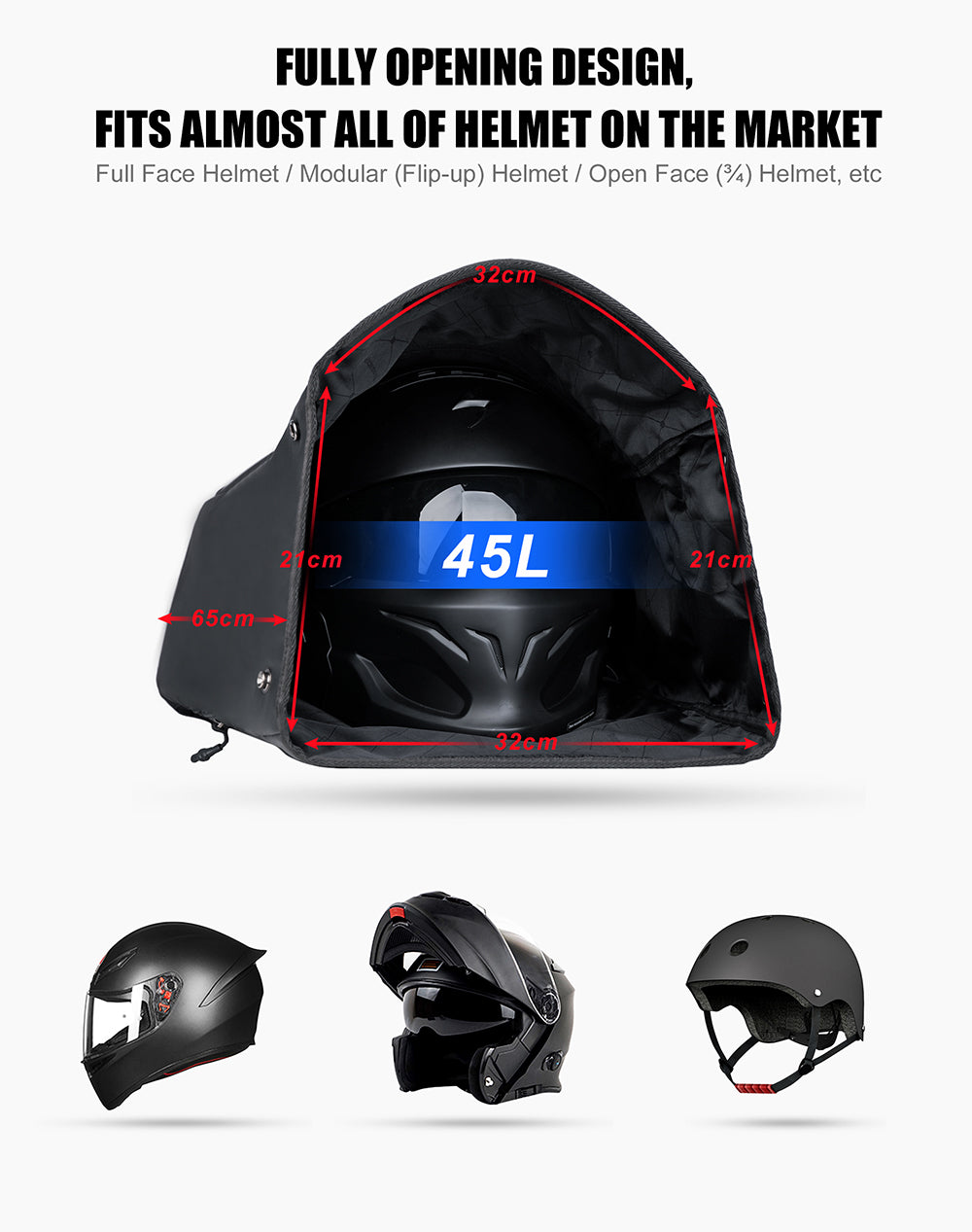 45L Motorcycle Helmet Backpack