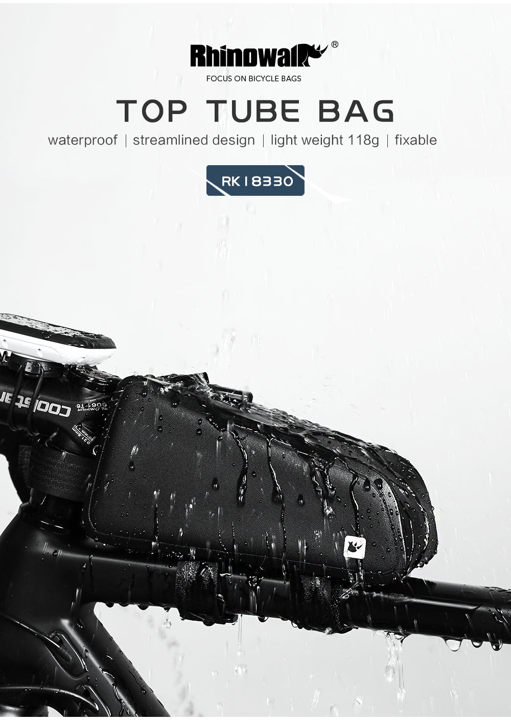 1.2 Liter Waterproof Bike Top Tube Bag - RK18330