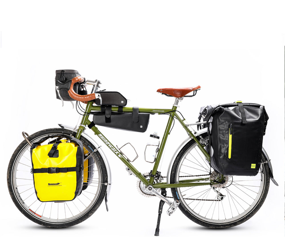 waterfly WATERFLY 25L Bike Bag Bike Panniers Bag Waterproof Bike Saddle Bag  Extensible Bicycle Rear Seat Bag Shoulder Bag with Rain