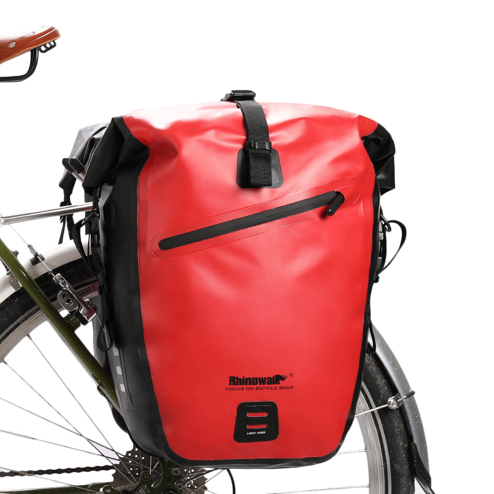 Double cycle hotsell pannier, rear pannier waterproof in red