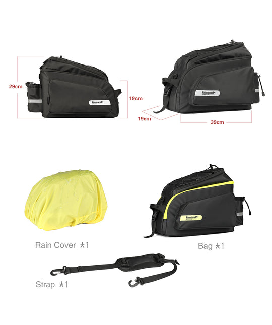 17 Liter Bike Rear Rack Carrier Bag – Rhinowalk Official Store
