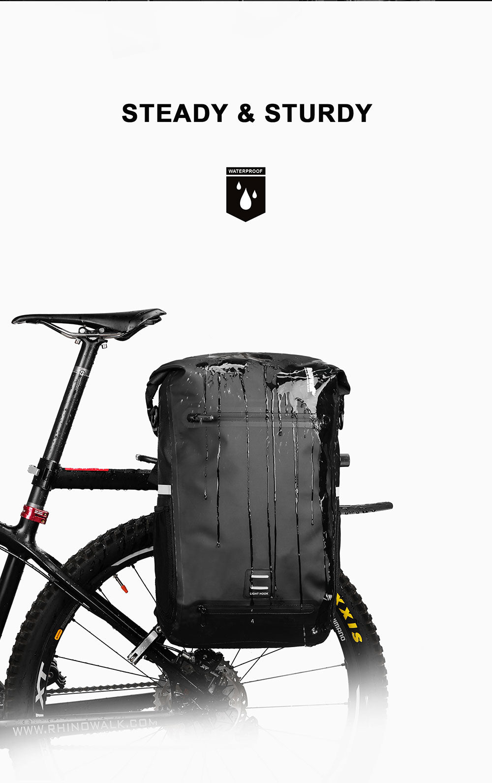 22L Waterproof Bike Pannier Bag Backpack