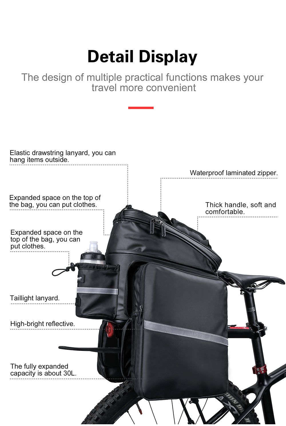 Luggage Carrier Bag with Expandable