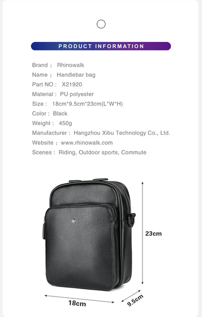 Water Resistant PU Handlebar Bag