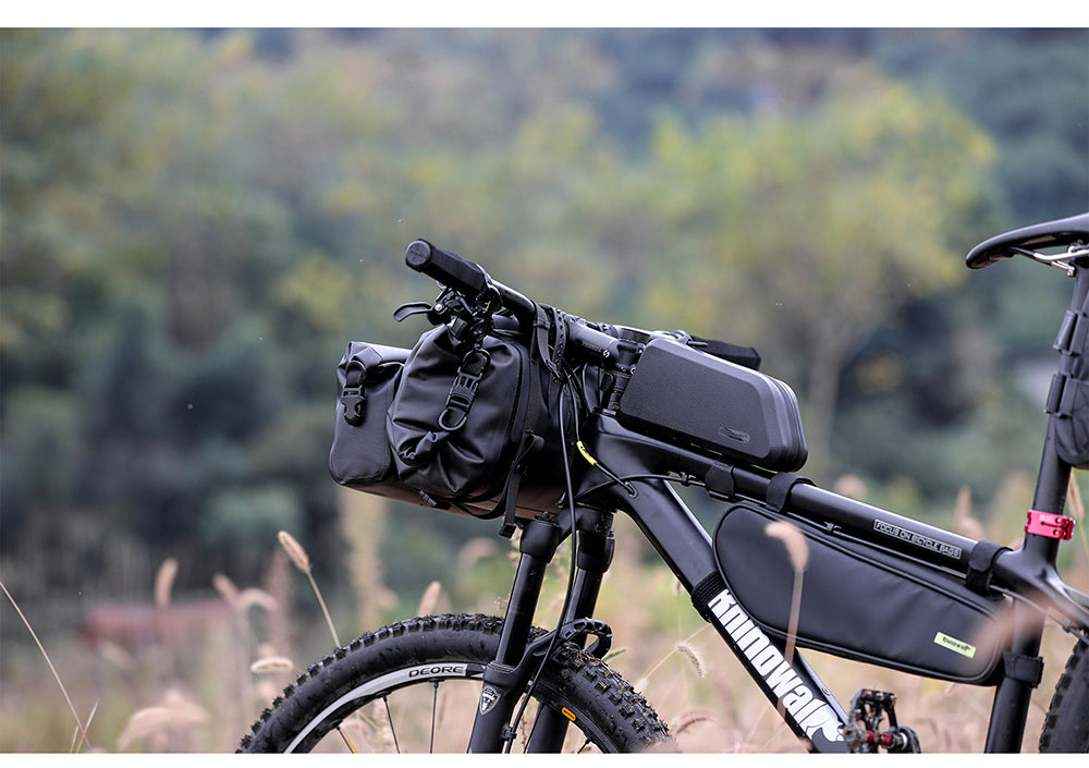 Eslnf Bike Front Tube Bag Waterproof Storage Roll Bag Bicycle Handlebar  Basket Pack Portable Large Capacity Cycling Accessory - Bicycle Bags &  Panniers - AliExpress